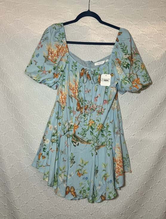 Altar'd State Dresses & Skirts - Altar'd State Butterfly Garden Mini Dress Size XL Blue Multi